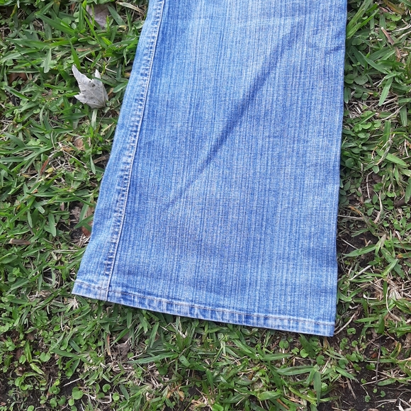 VTG 90s Y2K 00s Denim Flare Snap Jean's Wide Leg - Picture 7 of 8